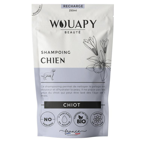 Visuel 1 du produit Hygiène Chien – Wouapy Recharge Shampooing Chiot – 250 ml