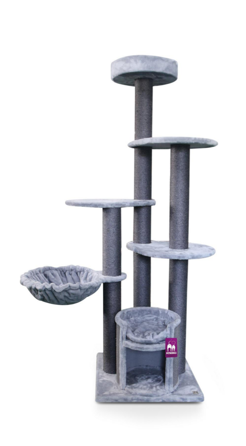 Visuel 1 du produit Arbre à Chat – Petrebels Cottage 191 Gris – 60 x 60 x 191 cm