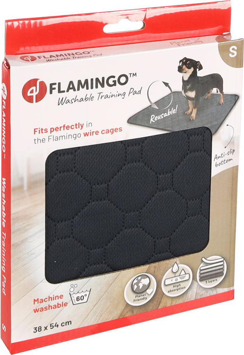 Visuel 1 du produit Éducation Chien - Flamingo Tapis d'entraînement lavable Patsy Taille S Gris - 54 x 38 x 0,3 cm