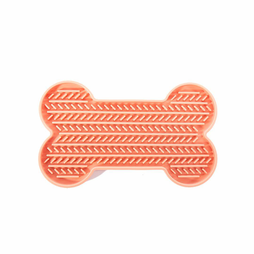 Visuel 1 du produit Martin Sellier Tapis à lécher Os Rose - 22 cm