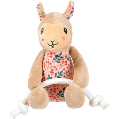 Visuel 1 du produit Jouet Chien - Zolux Peluche Chiquitos Lama + corde Beige - 19 x 18 x 12 cm