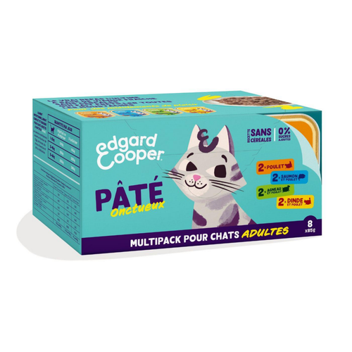 Visuel 1 du produit Edgard & Cooper Aliments Humides Chat Adulte Multipack Pâtées Sans Céréales - 8 x 85 g