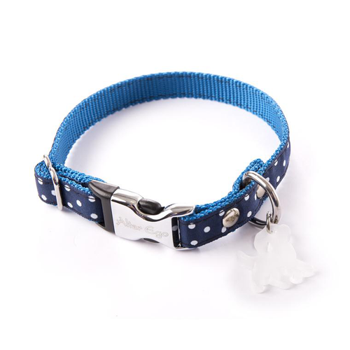 Visuel 1 du produit Collier Chien – Martin Sellier Collier Pois bleu – S