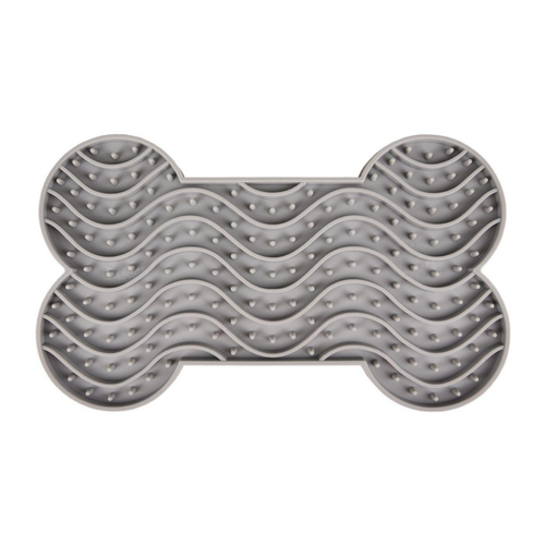Visuel 1 du produit Gamelle Chien - Flamingo Tapis à lécher Yummee Taille L Gris - 29,8 x 17,5 x 2,5 cm