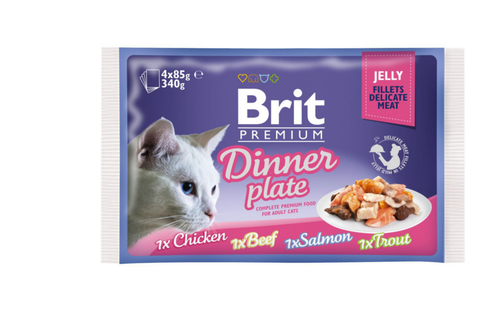 Visuel 1 du produit Boîte Chat - Brit Premium Pouches Jelly Dinner Plate