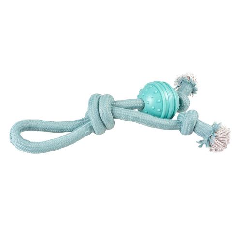 Visuel 2 du produit Duvoplus Jouet Chien Corde Boucle Bleu Nœud Et Balle - Taille 8 x 8 x 39 cm