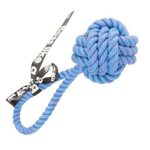Visuel 1 du produit EBI Jouet chien Balle Avec Boucle Bleu Are You Knots - Taille 20 x 6 x 6 cm