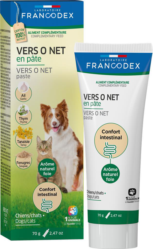 Visuel 1 du produit Soin Chien - Francodex Pâte Vers O Net - 70 gr