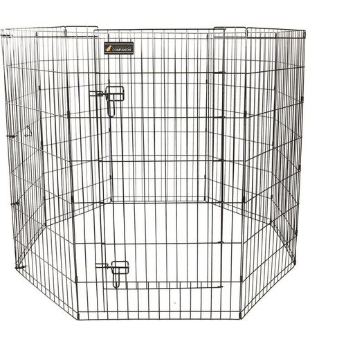 Visuel 1 du produit Parc pour chien en métal noir - 106 cm