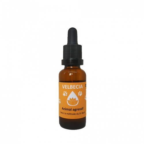 Visuel 1 du produit Velbecia Fleurs De Bach Animal Agressif Sans Alcool Made In France - 30 ml