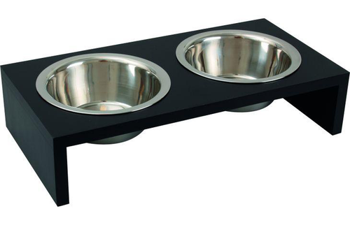 Visuel 1 du produit Gamelle double Chien - Flamingo Kobushi 2 x 650 ml noir
