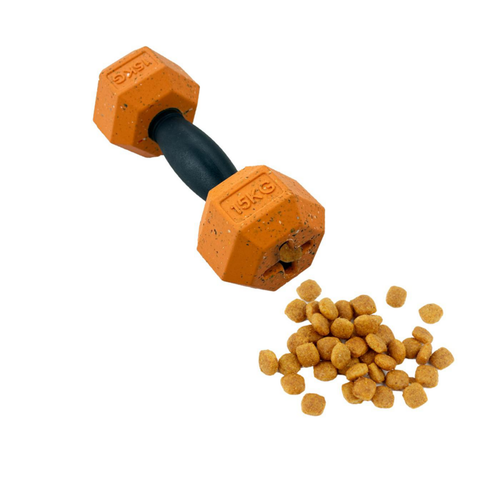 Visuel 4 du produit Max Fusion Jouet Chien Haltère flottante Nike Taille S Orange - 14 x 5,5 x 5,5 cm