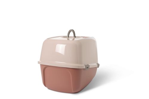 Visuel 3 du produit Savic Bac à litière Chat Nestor Jumbo rose - 48,5 x 66,5 x 46,5