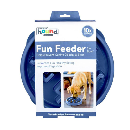Visuel 1 du produit Gamelle Chien - Outward Hound Gamelle anti-glouton Notch Bleu - S