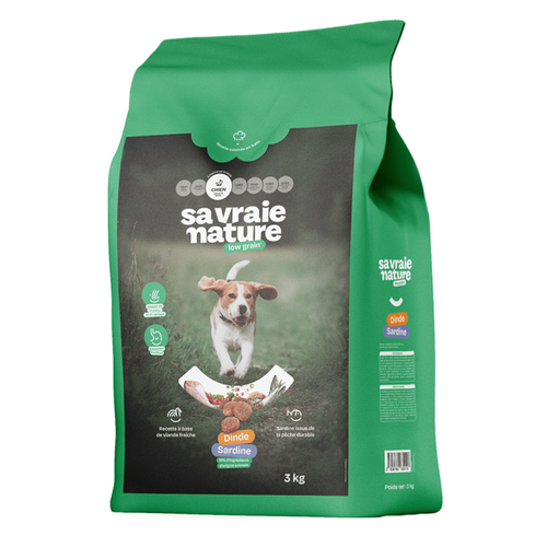 Visuel 1 du produit Sa Vraie Nature Croquettes Chien Adulte Mini Dinde/Sardine - 3 kg