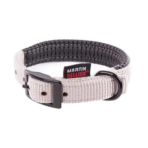 Visuel 1 du produit Collier droit Confort pour chien coloris gris - 1,6x35 cm