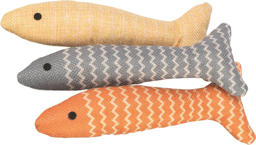 Visuel 3 du produit Trixie Jouet Chat Poisson en tissu avec Herbe à chat - 20 cm (Livré aléatoirement parmi 3 coloris)