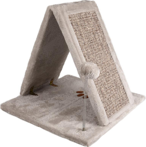 Visuel 1 du produit Griffoir Chat - Flamingo Griffoir triangle Greta Gris - 40 x 40 x 38 cm