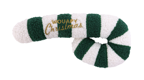 Visuel 4 du produit Wouapy Jouet Chien Peluche Noël Sucre D'Orge Papier Froissé Rouge Et Blanc - 40 cm