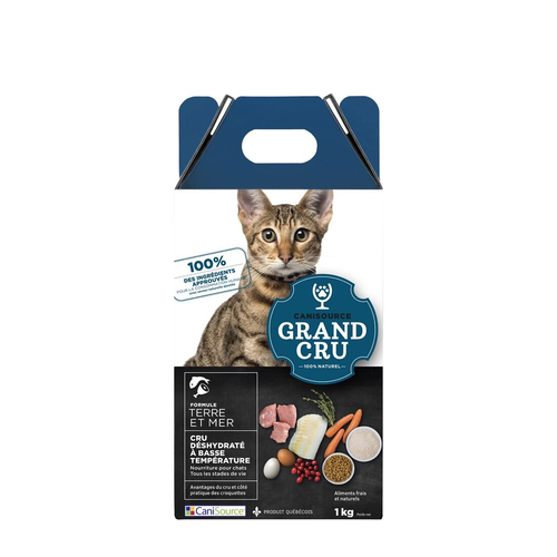 Visuel 1 du produit Canisource Croquettes Chat Terre Et Mer Sans Céréales Grand Cru - 1 kg