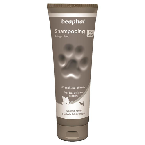 Visuel 1 du produit Hygiène Chien – Beaphar shampooing premium pelage blanc – 250 ml