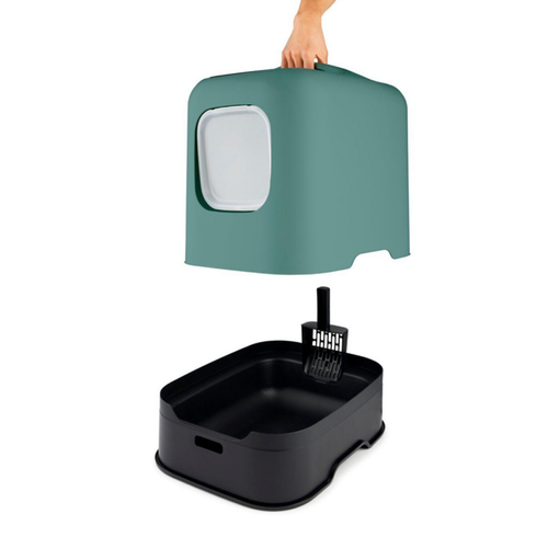 Visuel 2 du produit Hygiène Chat – Rotho Maison de toilette Biala Vert de Gui – 44,3 x39,5 x 51 cm