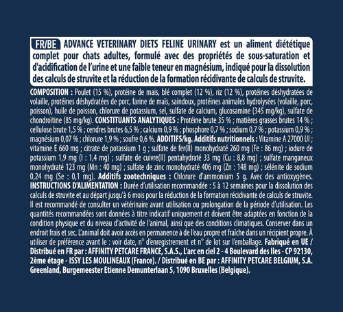 Visuel 2 du produit Advance Veterinary Diets Croquettes Chat Urinary - 8 kg