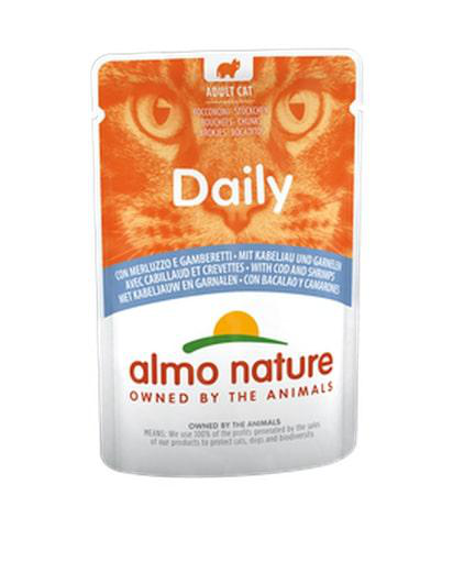 Visuel 1 du produit Sachet Chat - Almo Nature Daily avec morue et crevettes - 70 gr