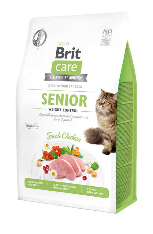 Visuel 1 du produit Croquettes chat - Brit Care Cat Grain Free Senior and weight control- 0,4kg