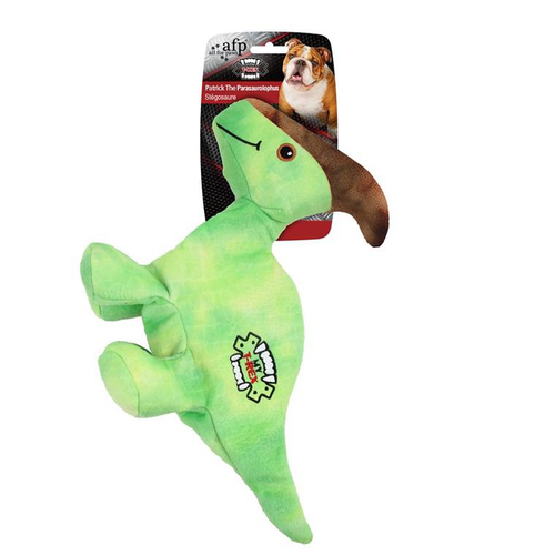 Visuel 1 du produit Jouet Chien - AFP Peluche Patrick le Parasaurolophus Taille L Vert et marron - 30 x 40 cm