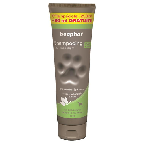 Visuel 1 du produit Hygiène Chien - Beaphar Shampooing doux Tous pelages - 250 ml + 50 ml offerts