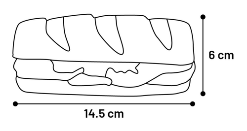 Visuel 5 du produit Flamingo Jouet Chien Sandwich Hot-dog Latex Multicolore - 9,5 x 9,6 x 7,6 cm - Vendu à l'unité, livré aléatoirement