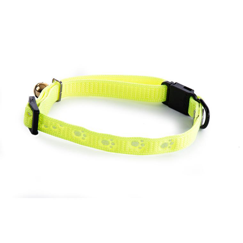Visuel 1 du produit Collier Argent pour chat jaune motif pattes