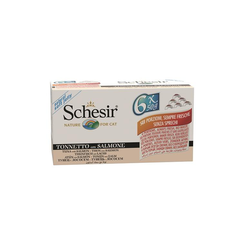 Visuel 1 du produit Boites Chat – Schesir Thon et saumon en gelée – 6 x 50 gr