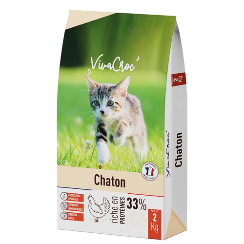 Visuel 1 du produit Croquettes Chat – VivaCroc Chaton Poulet – 2 kg