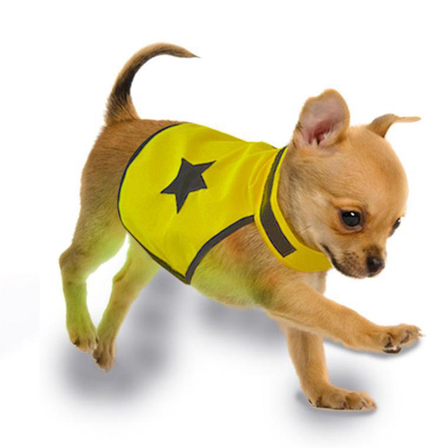 Visuel 1 du produit Gilet de sécurité jaune fluo pour chien 40 cm