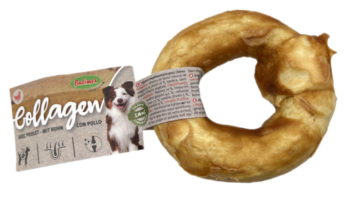 Visuel 1 du produit Bubimex Friandise Chien Donut Poulet Collagène - Ø 10 cm - Vendu à l'unité