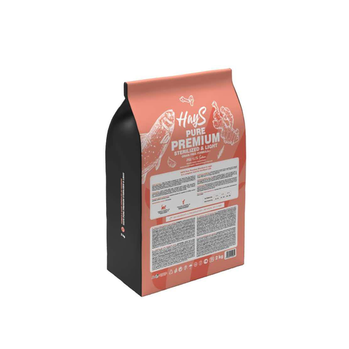 Visuel 3 du produit Croquettes Chat Stérilisé – Hays Pure Premium Light au saumon– 2 kg