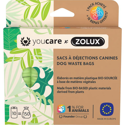 Visuel 1 du produit Hygiène Chien - Youcare 10 Recharges de sacs à déjections - 32 x 21 cm