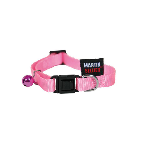 Visuel 1 du produit Collier Chat – Martin Sellier Collier Chat Nylon rose – 20 à 30 cm