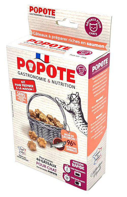 Visuel 1 du produit Popote Friandise Chat Kit de préparation au Saumon - 200 gr