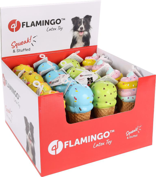 Visuel 3 du produit Flamingo Jouet Chien Cône de glace Latex Multicolore - 15 cm