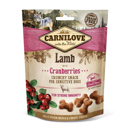 Visuel 1 du produit Friandises Chien – Carnilove Crunchy agneau et cranberries – 200 gr