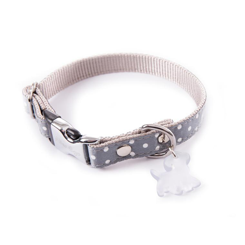 Visuel 1 du produit Collier Chien – Martin Sellier Collier Pois gris – S