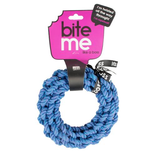 Visuel 3 du produit EBI Jouet Chien Anneau Tressé Bleu Da-Chain - Taille 18 x 18 x 4 cm