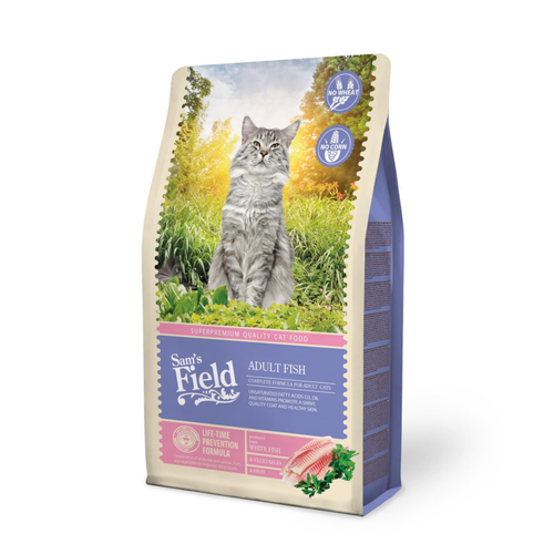 Visuel 1 du produit Croquettes Chat Adulte – Sam's Field au poisson – 2,5 kg