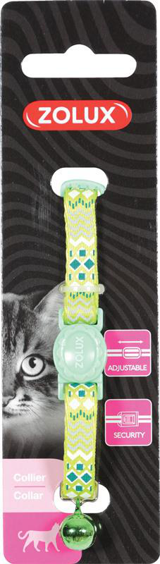 Visuel 1 du produit Collier Chat – Zooplus Collier Nylon Ethnic  Réglable Vert