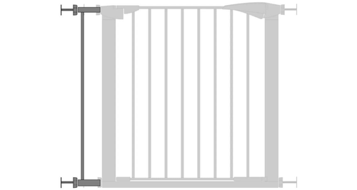 Visuel 1 du produit Sécurité Chien - Flamingo Extension de barrière de sécurité Salus Gris - 7 x 76 cm