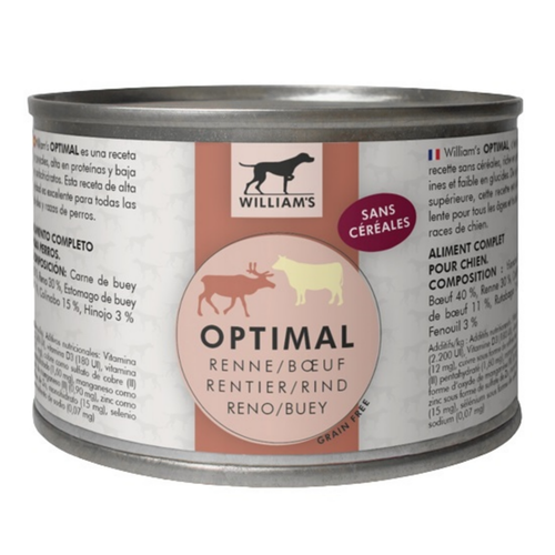 Visuel 1 du produit William's Aliments Humides Chien Renne Et Bœuf Optimal - 200 g