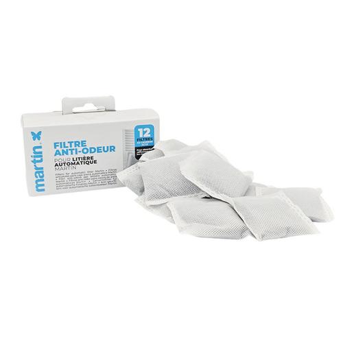 Visuel 1 du produit Martin Sellier Filtres Litière Chat Blanc Maison de Toilette Automatique - x 12